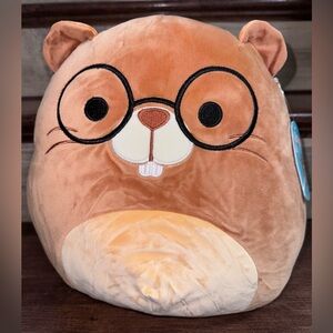 Cute 🥰 Chip The Beaver 🦫 with Glasses 12” Squishmallow - NEW